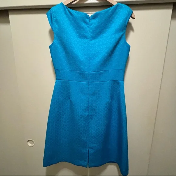 Tahari Sleeveless Turquoise Sheath Dress with Belt Detail size 8 - Picture 5 of 6